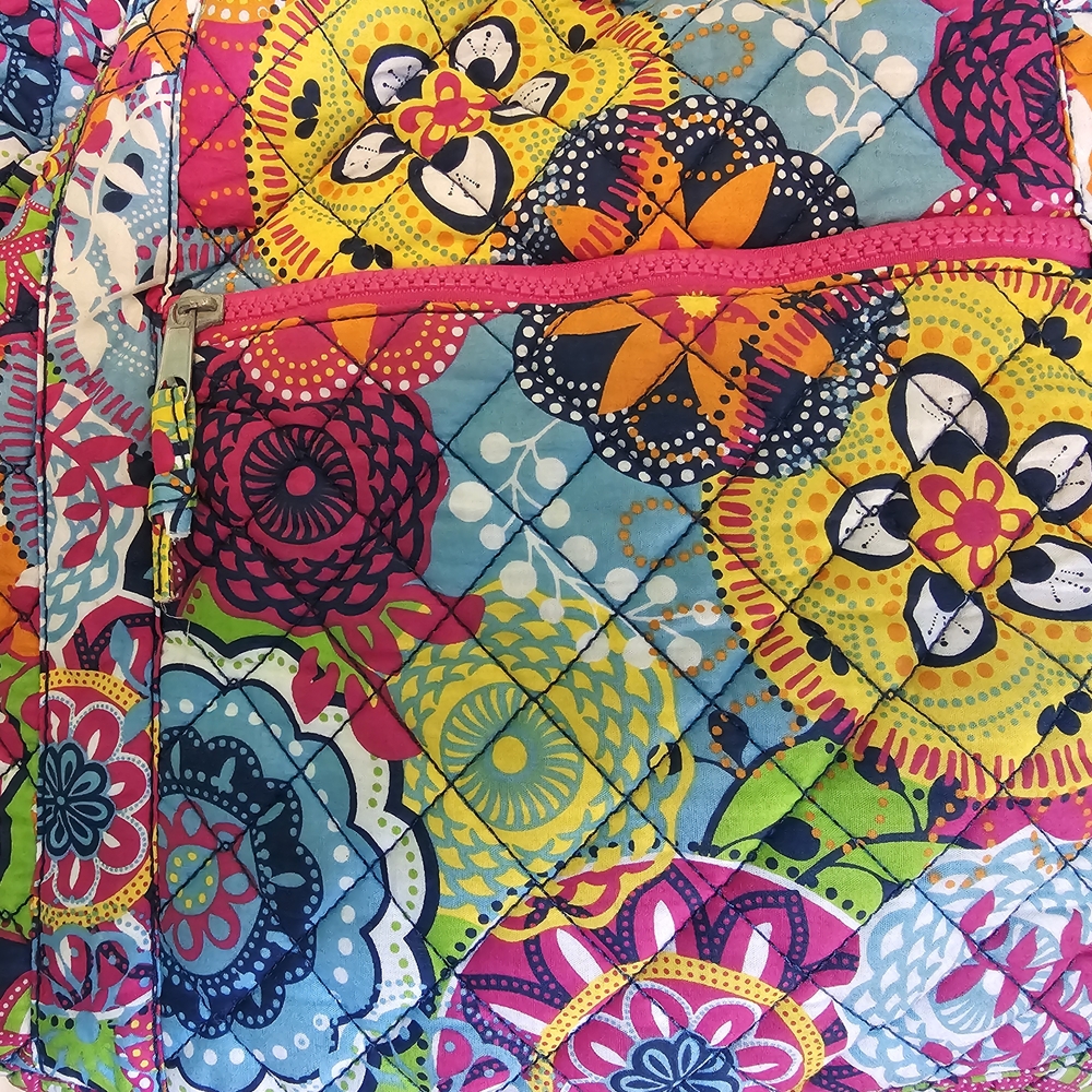 Danielle Morgan Weekender Quilted Duffel Bag Multicolor Mandala Print OS - Picture 2 of 16